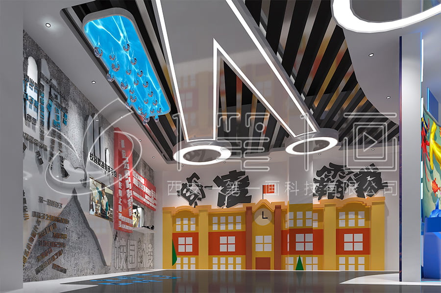 	校園普法禁毒教育展館設(shè)計(jì)平面圖	